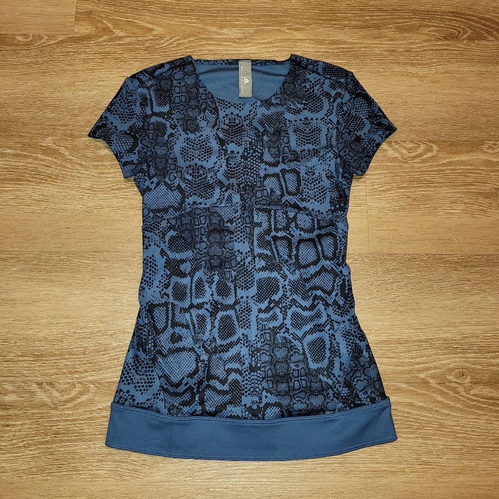 Adidas x Stella McCartney Prime Blue Training Top Size XXS Camo Navy New
